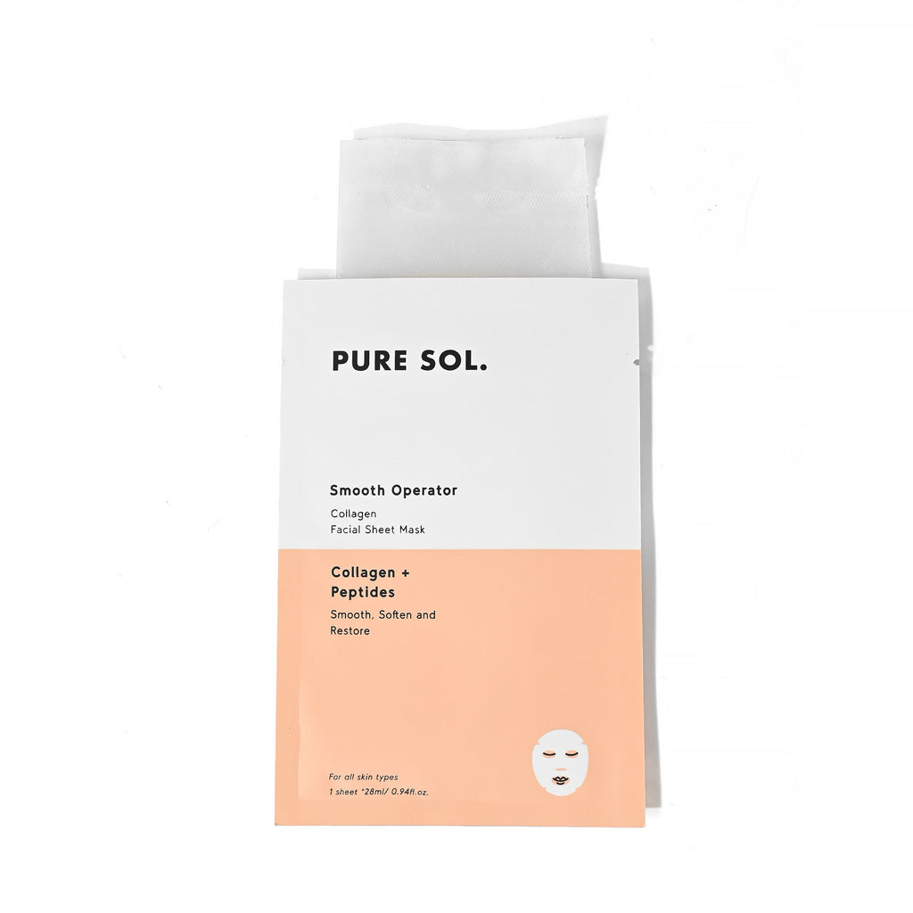PURE SOL. Beauty Smooth Operator Beauty Collagen Sheet Mask