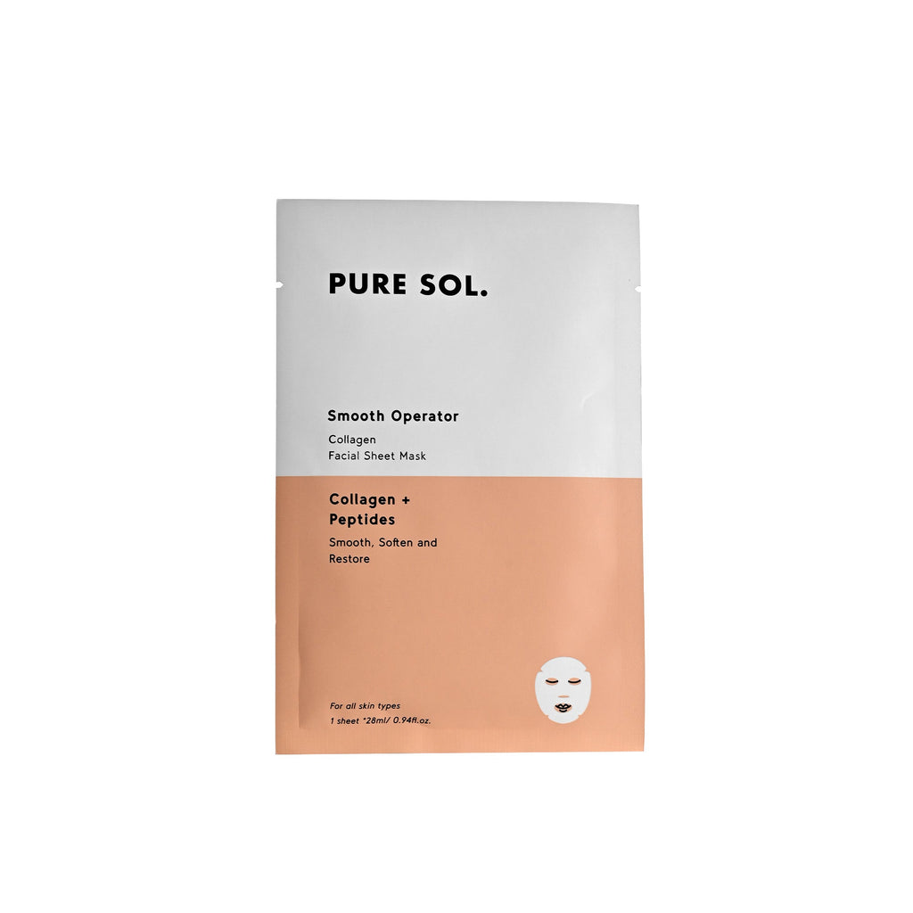 PURE SOL. Beauty Smooth Operator Beauty Collagen Sheet Mask