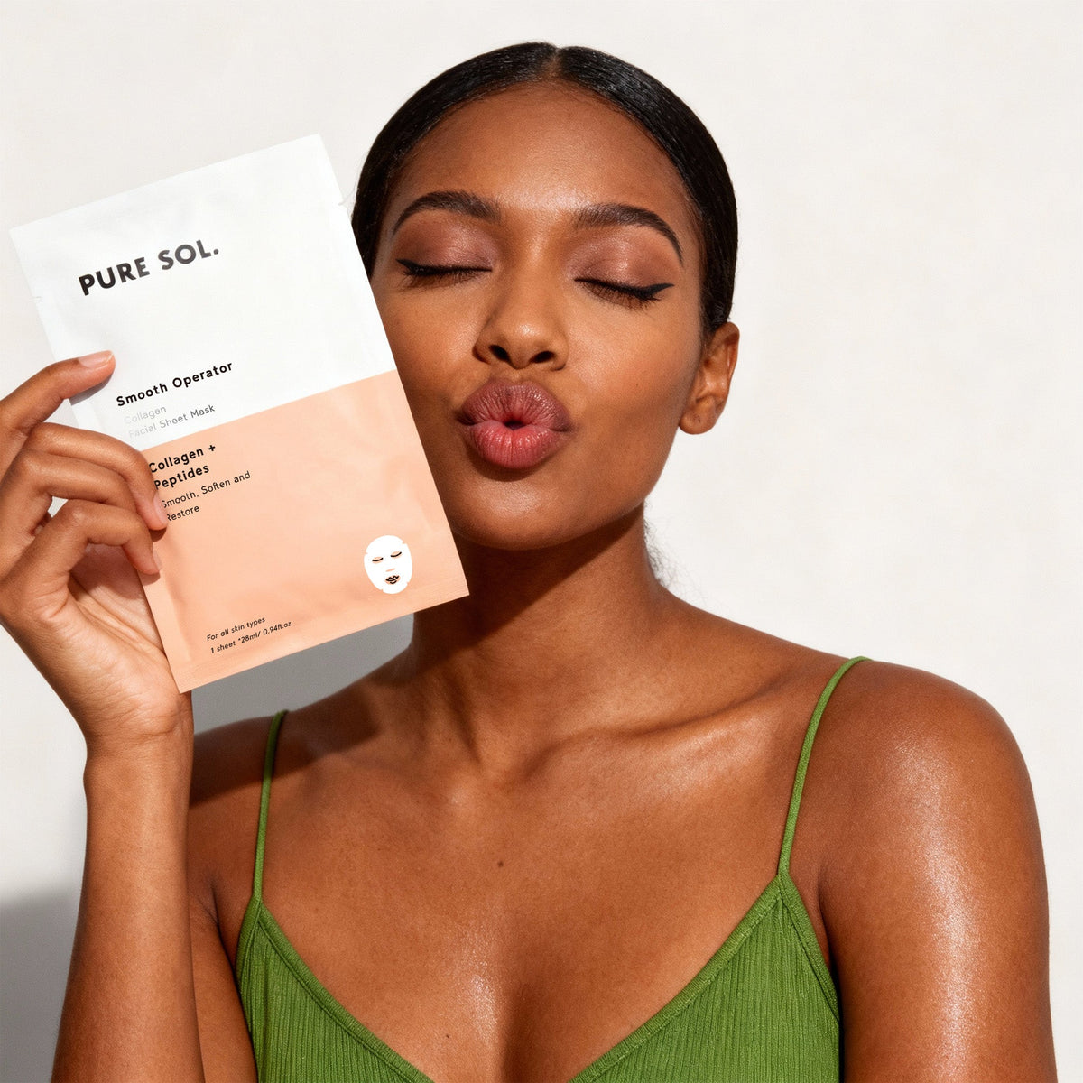 PURE SOL. Beauty Smooth Operator Beauty Collagen Sheet Mask