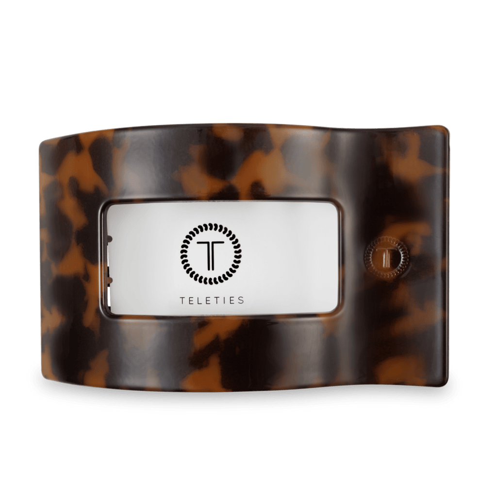 Tortoise Large Flat Rectangle Hair Clip