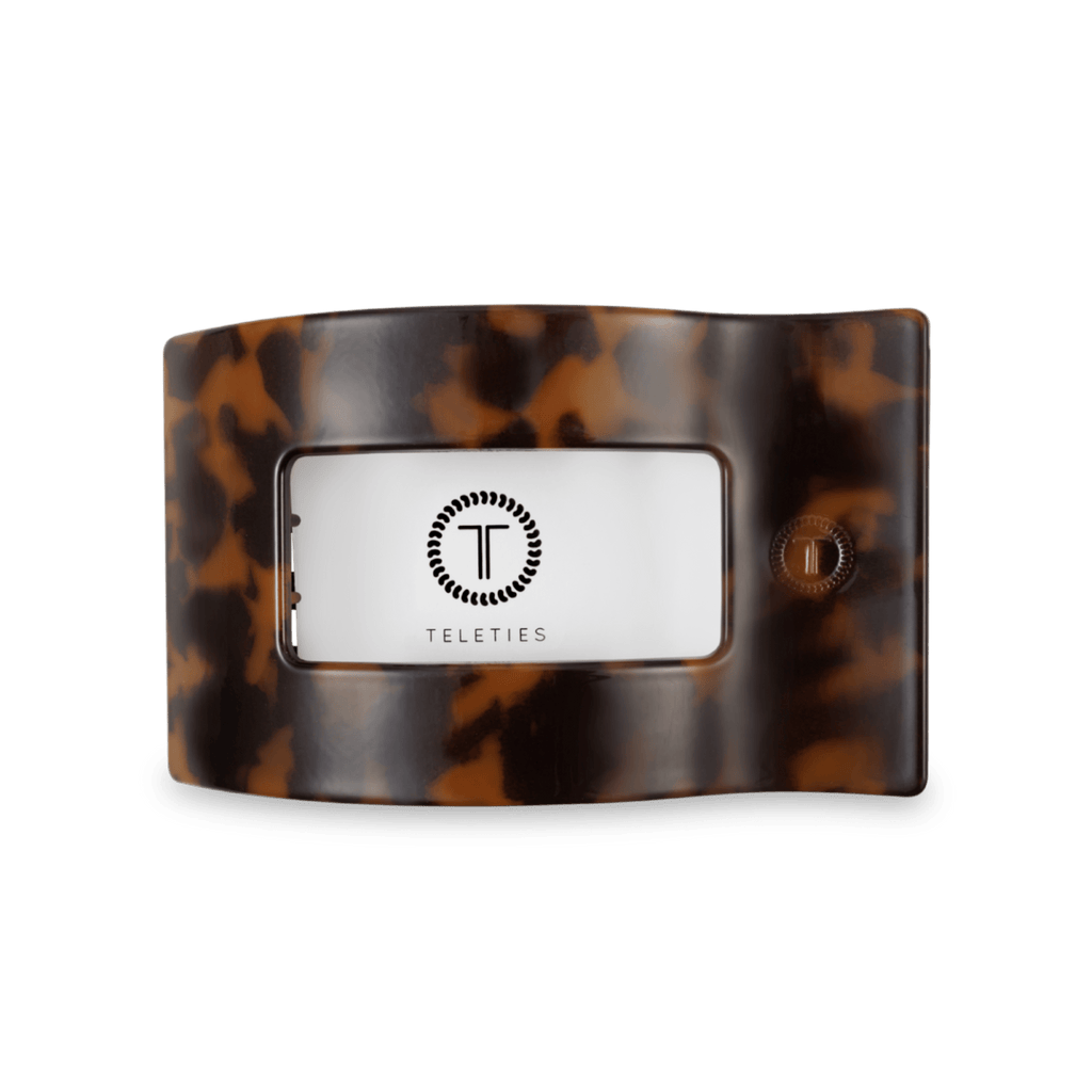 Tortoise Medium Flat Rectangle Hair Clip